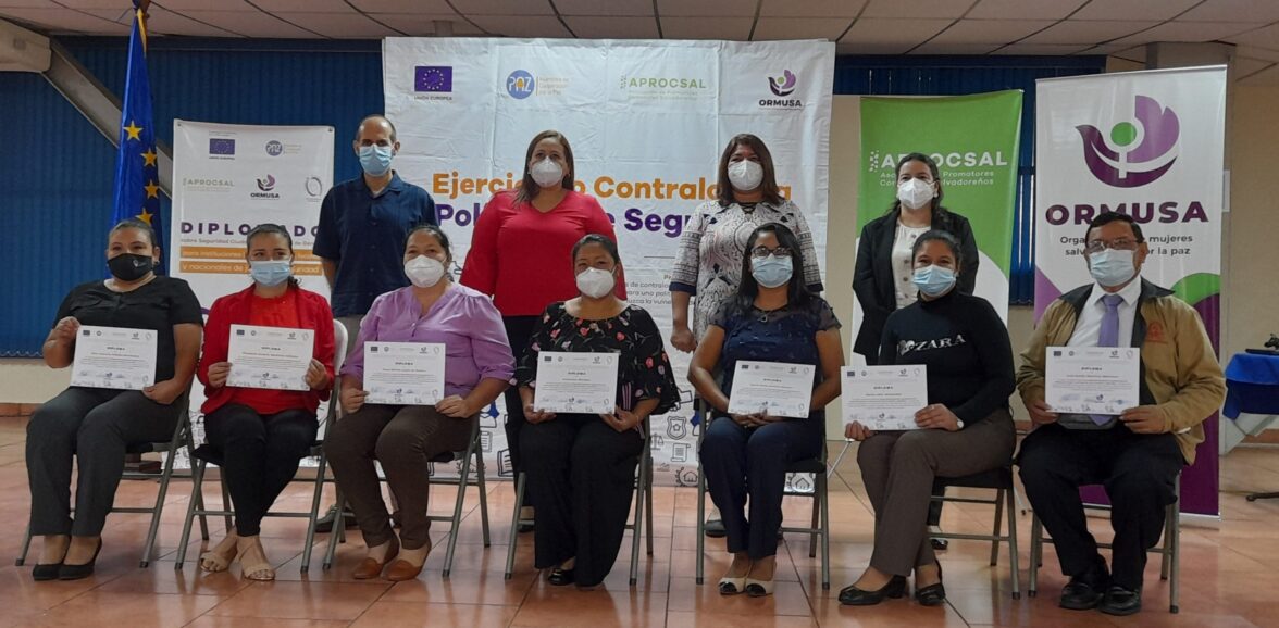 ORMUSA, ACPP, APROCSAL y Centro de Estudios de Género de la UES concluyeron diplomado en Seguridad Ciudadana e Igualdad con instancias del ramo de Justicia y Seguridad