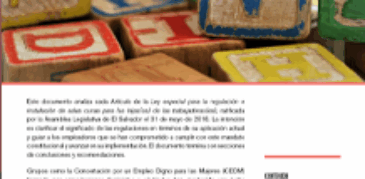 Análisis legal: Nueva ley especial sobre el cuidado infantil en el lugar de trabajo