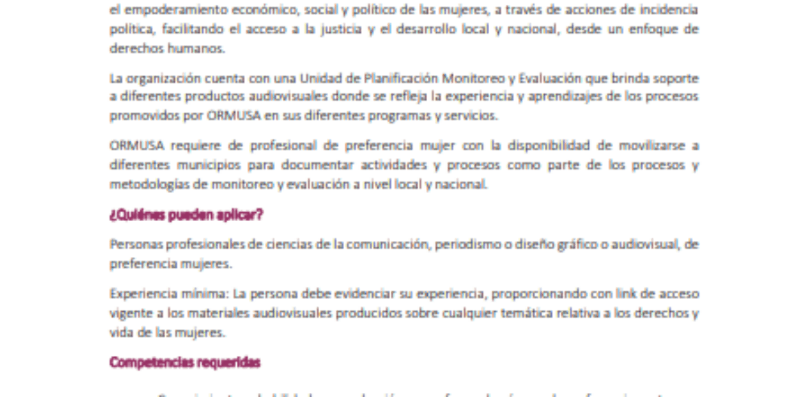 TDR -Plaza técnica diseño audiovisual.