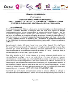 Lee más sobre el artículo ASISTENCIA TÉCNICA PARA ESTUDIO REGIONAL:<br>SOBRE LAS RAÍCES CULTURALES Y EL CONTEXTO DE LA VIOLENCIA CONTRA<br>MUJERES EN EL SALVADOR, GUATEMALA, HONDURAS Y NICARAGUA.