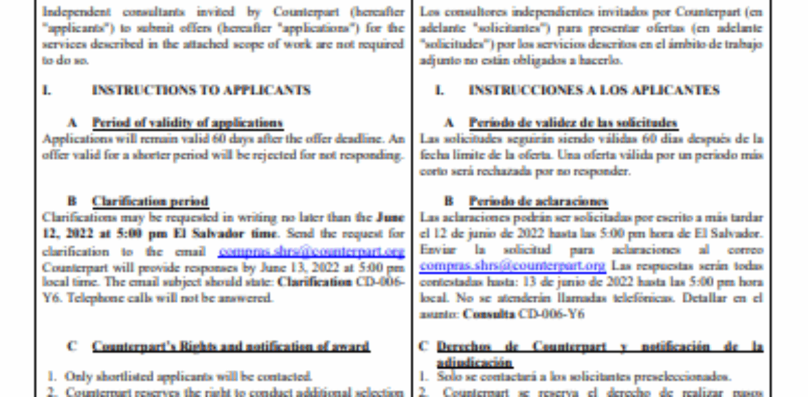 Términos de Referencia para preparación de Intercambio de experiencias México-ESA jun 2022
