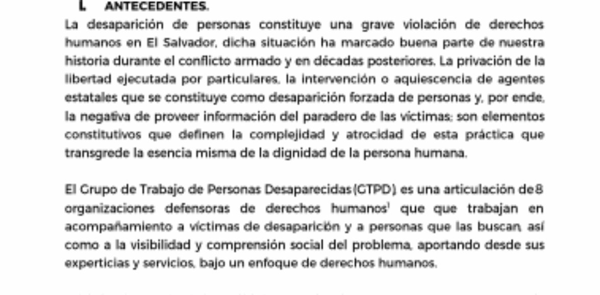 TÉRMINOS DE REFERENCIA PAUTAS DE BUSQUEDA SEGURA 1a convocatoria