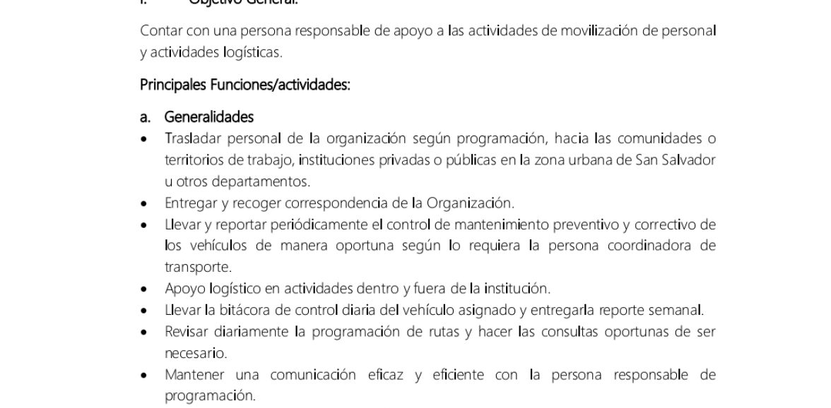 Motorista Logística