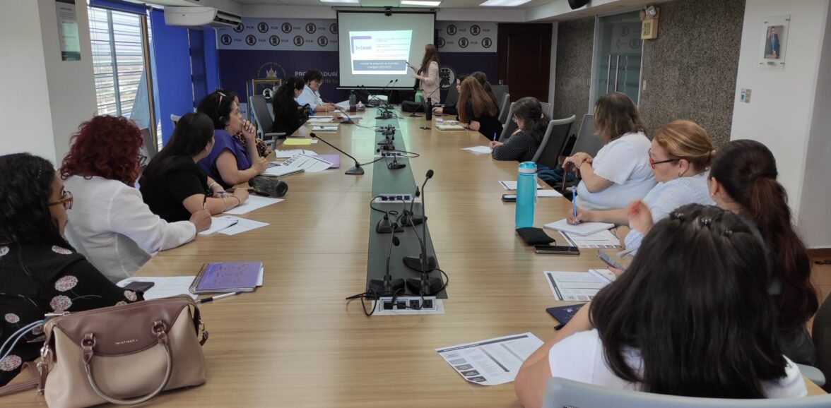 Conversatorio Prevención de la violencia feminicida en las relaciones de pareja realizado por ORMUSA y PGR y con apoyo de Abogados sin Fronteras Canada