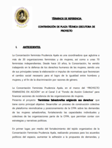 Lee más sobre el artículo Contratación de plaza técnica ejecutora de proyecto