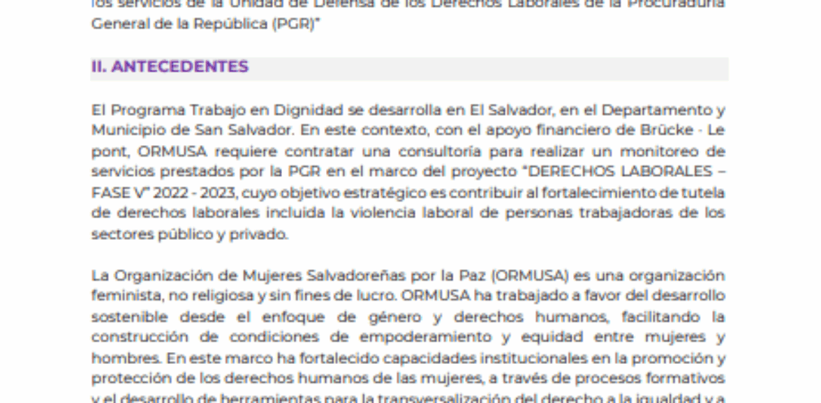 Monitoreo anual de satisfacción de la población usuaria y resoluciones obtenidas delos servicios de la Unidad de Defensa de los Derechos Laborales de la Procuraduría General de la República (PGR)