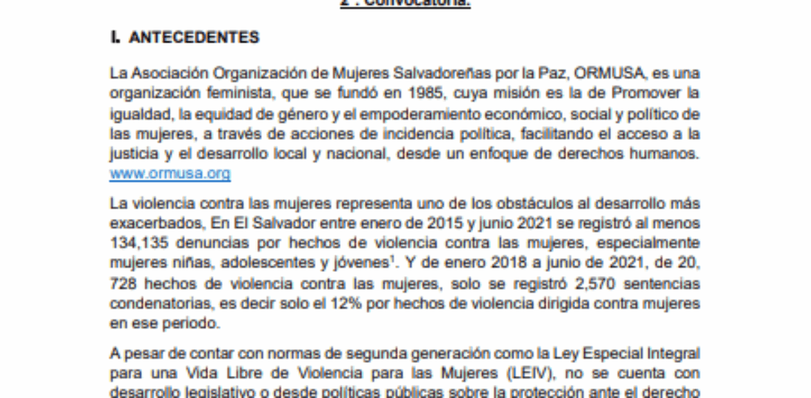 Asistencia técnica para elaboración de relatos de vida de mujeres defensoras de derechos humanos y apoyo en exposición sobre relatos de vida de defensoras