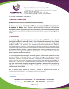 Lee más sobre el artículo Facilitación de Jornadas comunitarias de Masculinidades.
