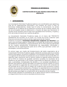 Lee mĆ”s sobre el artĆculo Contratación de la plaza tĆ©cnica ejecutora de proyecto