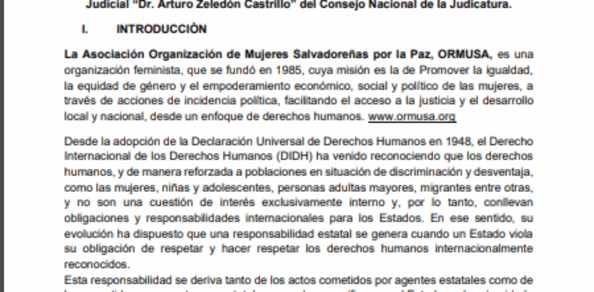 Asistencia técnica para diseño del módulo de formación denominado “Reparaciónintegral del daño con enfoque de derechos humanos” para Escuela De CapacitaciónJudicial “Dr. Arturo Zeledón Castrillo” del Consejo Nacional de la Judicatura.