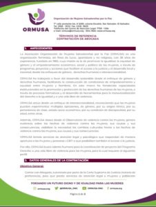 Lee más sobre el artículo Contratación de Abogada