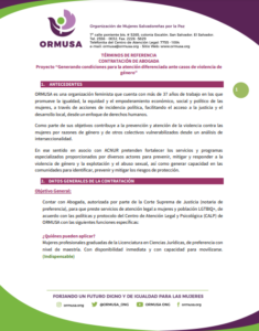 Lee más sobre el artículo Contratación de Abogada